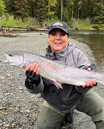 A steelhead trout in Alaska